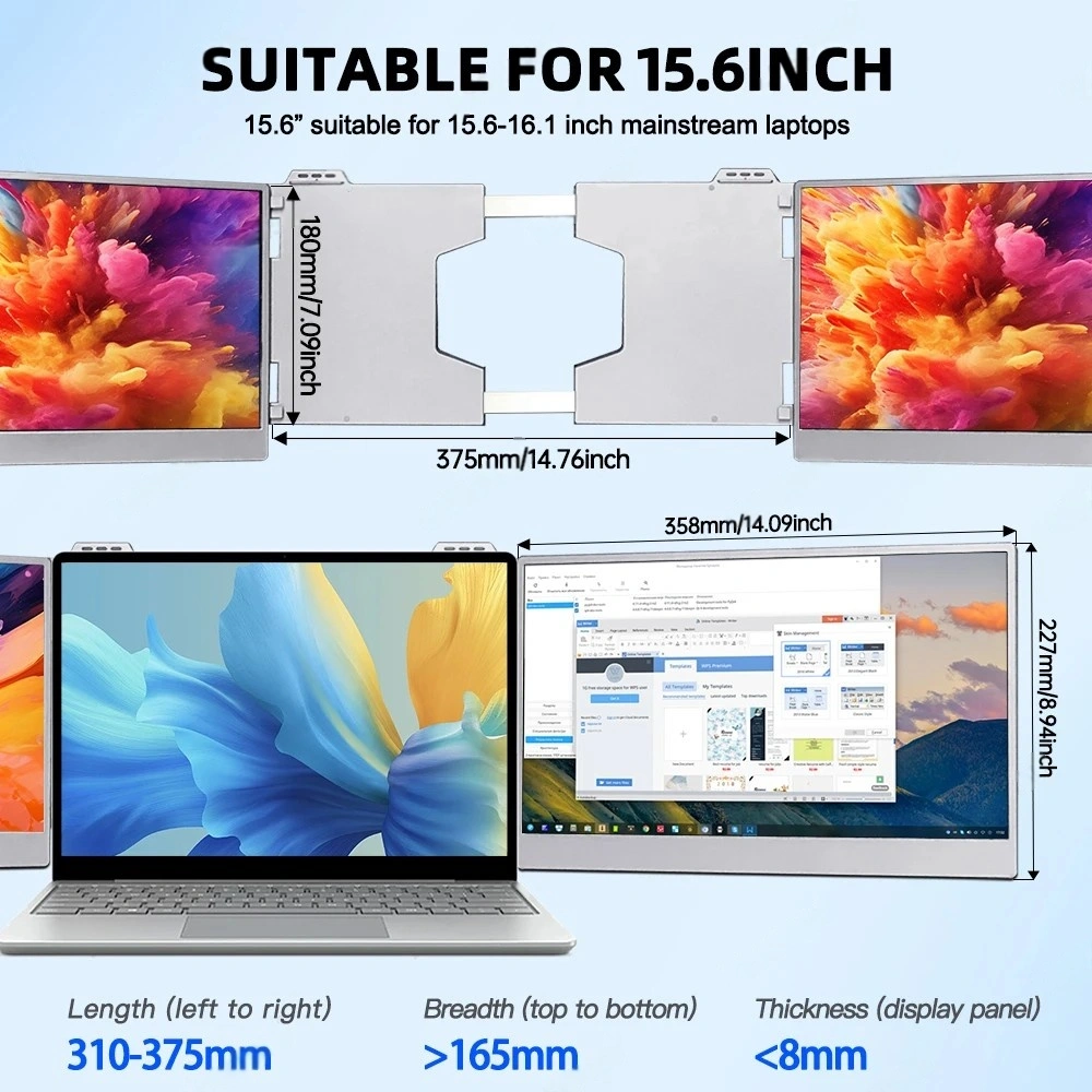 Erke 15.6 inch Portable Dual Monitor