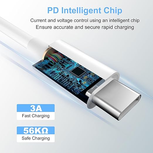 Erke 2-Pack USB-C to USB-C Charging Cables for Apple, 0.3ft 60W Short Type C to C Fast Charging Cables, Compatible with iPhone... 