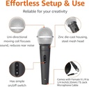 Erke Dynamic Vocal Microphone with Cable, for Podcasting, Recording, Broadcasting, Live Performance, Karaoke, Cardioid Pattern 
