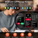 Erke Smart Watch, 1.8" HD Touch Screen Fitness Tracker, Bluetooth Notifications/Call, IP68 Waterproof, Over 120 Sports Modes, All-Day Heart Rate & Sleep Monitoring, Compatible with iPhone Android iOS (Black) 