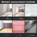 Erke 165ft/50m Laser Measurement, Ft/in/M Switchable, LM50 Laser Measuring Tool with 2 Bubble Levels & Large Backlit LCD 