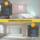 Erke Laser Distance Meter, Digital Laser Measuring Tool with 4 Unit Switching, 1/16in Accuracy, Measuring