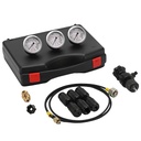 Erke EHydraulic Nitrogen Pressure Gauge Test Kit, Nitrogen Inflation Kit with 7 Couplings, 3 Gauges(1500PSI /4000PSI/ 6000PSI), and 1 Gas Hose, Main Valve CGA580 Adapter 