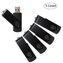 1GB USB 2.0 Flash Drive 5 Pack Thumb Drives Swivel Jump Drive Zip Drive Memory Sticks With Type-C/Micro USB Adapter