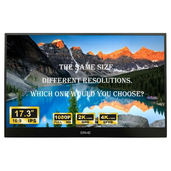 Erke 17.3“ Portable Screen Expansion Screen
