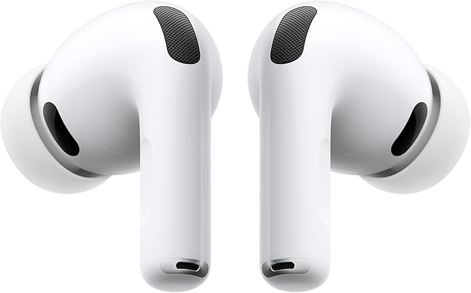 Erke   AirPods Pro 3 wireless earphones with active noise cancellation, real-time translation, heart rate sensing, hearing aid functionality, Bluetooth connectivity, spatial audio, high-fidelity sound, and USB-C charging.