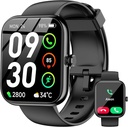 Erke Smart Watch, 1.8" HD Touch Screen Fitness Tracker, Bluetooth Notifications/Call, IP68 Waterproof, Over 120 Sports Modes, All-Day Heart Rate & Sleep Monitoring, Compatible with iPhone Android iOS (Black) 