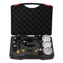 Erke EHydraulic Nitrogen Pressure Gauge Test Kit, Nitrogen Inflation Kit with 7 Couplings, 3 Gauges(1500PSI /4000PSI/ 6000PSI), and 1 Gas Hose, Main Valve CGA580 Adapter 