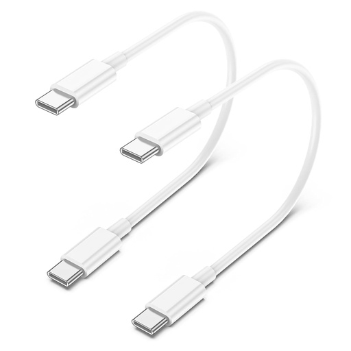 Erke 2-Pack USB-C to USB-C Charging Cables for Apple, 0.3ft 60W Short Type C to C Fast Charging Cables, Compatible with iPhone... 