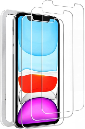 erke 3 Pack Screen Protector for iPhone11/12/13/14/15/16 17 /17 Pro Max，[9H+ Tempered Glass] [Easy Installation Frame][Military-Grade Drop Protection] HD Clear, Anti-Scratch, Bubble Free 